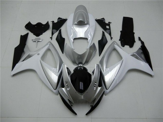 Aftermarket 2006-2007 Silver Suzuki GSXR 600/750 Motorcycle Fairings Kits