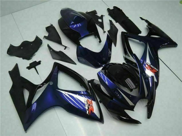 Custom 2006-2007 Black Blue Suzuki GSXR 600/750 Motorbike Fairing Kits Custom 2006-2007 Black Blue Suzuki GSXR 600/750 Motorbike Fairing Kits
