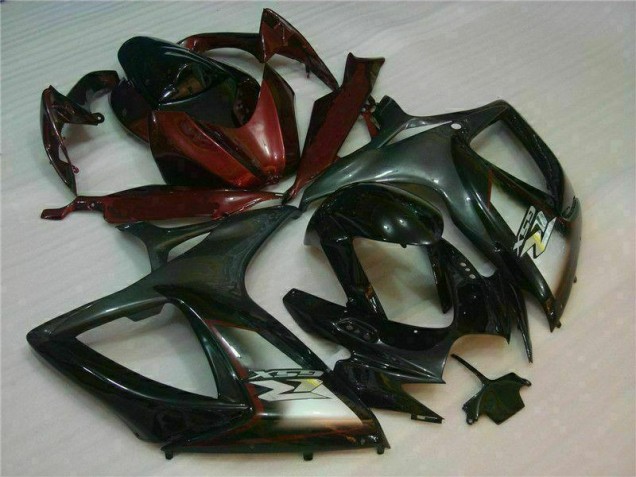Custom 2006-2007 Black Red Suzuki GSXR 600/750 Motorcycle Fairings Custom 2006-2007 Black Red Suzuki GSXR 600/750 Motorcycle Fairings