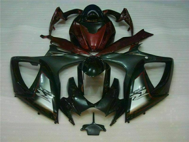 Custom 2006-2007 Black Red Suzuki GSXR 600/750 Motorcycle Fairings Custom 2006-2007 Black Red Suzuki GSXR 600/750 Motorcycle Fairings
