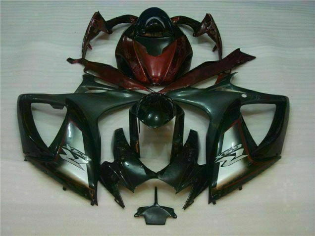 Aftermarket 2006-2007 Black Red Suzuki GSXR 600/750 Motorcycle Fairings