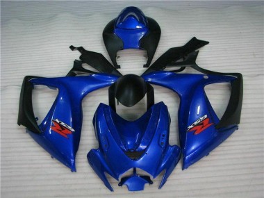 Custom 2006-2007 Blue Suzuki GSXR 600/750 Moto Fairings & Bodywork