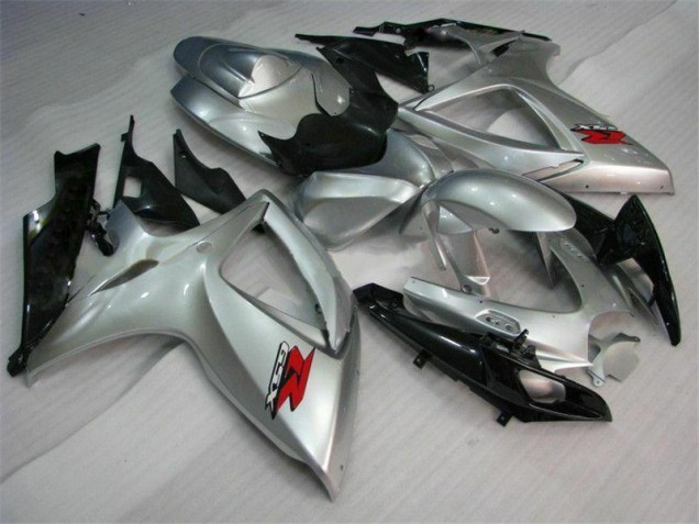 Custom 2006-2007 Silver Suzuki GSXR 600/750 Motorcyle Fairings Custom 2006-2007 Silver Suzuki GSXR 600/750 Motorcyle Fairings