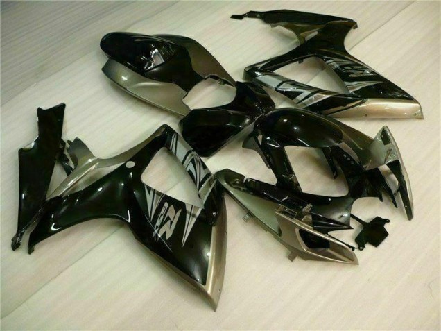 Custom 2006-2007 Black Grey Suzuki GSXR 600/750 Motorcycle Replacement Fairings Custom 2006-2007 Black Grey Suzuki GSXR 600/750 Motorcycle Replacement Fairings