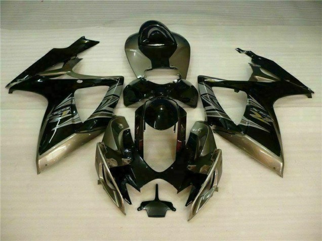 Aftermarket 2006-2007 Black Grey Suzuki GSXR 600/750 Motorcycle Replacement Fairings