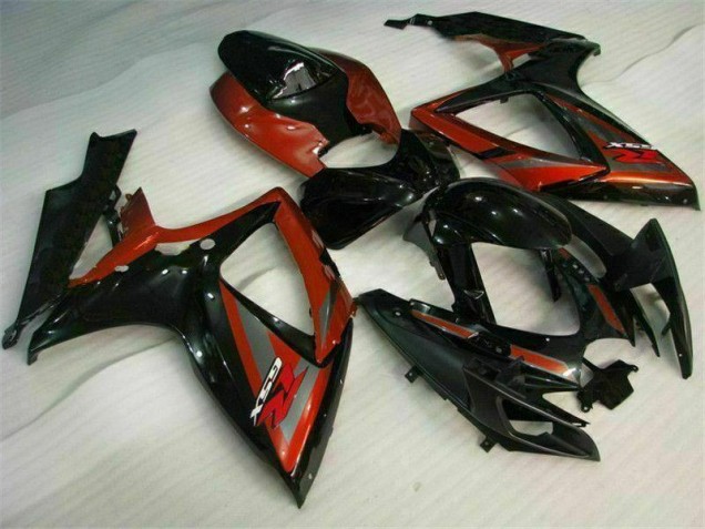 Custom 2006-2007 Black Red Suzuki GSXR 600/750 Motorcyle Fairings Custom 2006-2007 Black Red Suzuki GSXR 600/750 Motorcyle Fairings