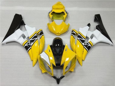 Aftermarket 2006-2007 Yamaha YZF R6 Motorcycle Fairings MF0457 - Yellow White Black