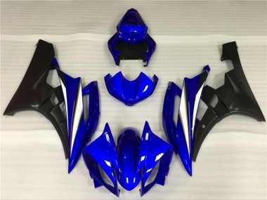 Aftermarket 2006-2007 Yamaha YZF R6 Motorcycle Fairings MF0458 - Blue Black