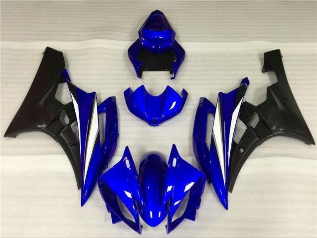 Custom 2006-2007 Blue Black Yamaha YZF R6 Motorcycle Fairings Kits Custom 2006-2007 Blue Black Yamaha YZF R6 Motorcycle Fairings Kits