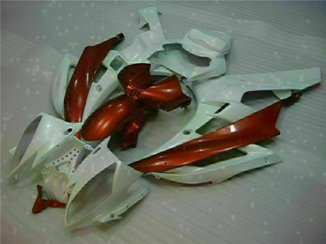 Custom 2006-2007 White Brown Yamaha YZF R6 Motorcylce Fairings Custom 2006-2007 White Brown Yamaha YZF R6 Motorcylce Fairings