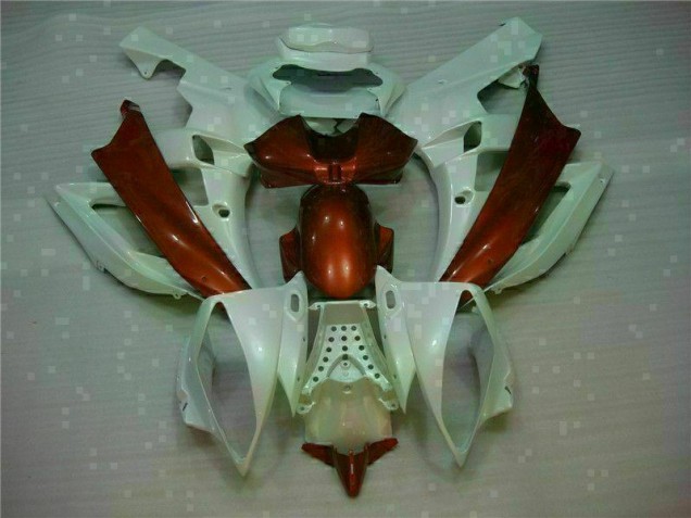 Custom 2006-2007 White Brown Yamaha YZF R6 Motorcylce Fairings Custom 2006-2007 White Brown Yamaha YZF R6 Motorcylce Fairings