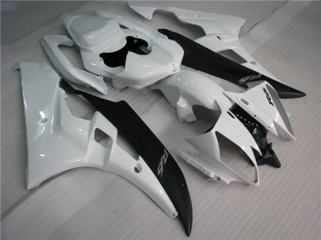 Custom 2006-2007 White Black Yamaha YZF R6 Motorcycle Bodywork Custom 2006-2007 White Black Yamaha YZF R6 Motorcycle Bodywork