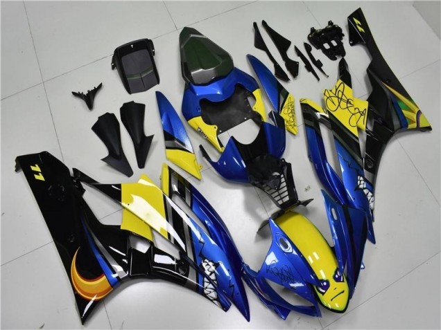 Custom 2006-2007 Blue Shark Yamaha YZF R6 Motorcycle Fairings Kits Custom 2006-2007 Blue Shark Yamaha YZF R6 Motorcycle Fairings Kits
