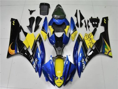 Aftermarket 2006-2007 Yamaha YZF R6 Motorcycle Fairings MF0897 - Blue Shark