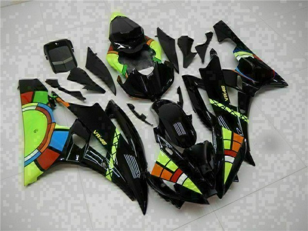 Custom 2006-2007 Black Yamaha YZF R6 Motorcycle Replacement Fairings Custom 2006-2007 Black Yamaha YZF R6 Motorcycle Replacement Fairings
