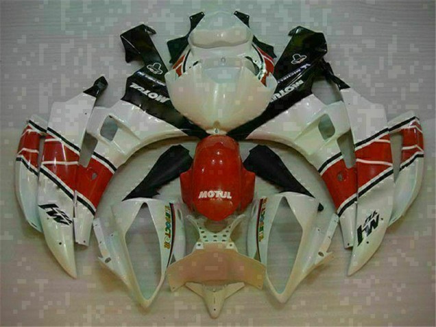 Custom 2006-2007 Red White Yamaha YZF R6 Replacement Fairings Custom 2006-2007 Red White Yamaha YZF R6 Replacement Fairings