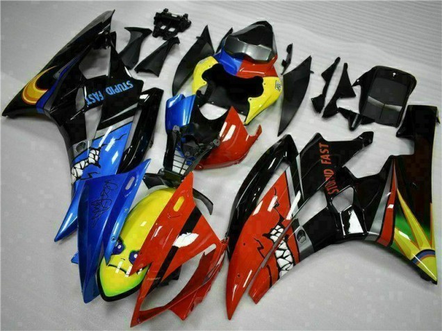 Custom 2006-2007 Yellow Blue Red Yamaha YZF R6 Motorcycle Fairings Kit