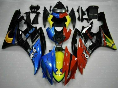 Aftermarket 2006-2007 Yamaha YZF R6 Motorcycle Fairings MF0903 - Yellow Blue Red