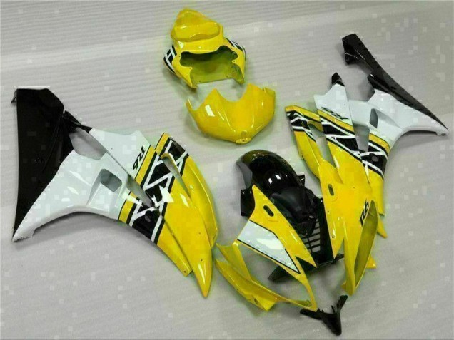 Custom 2006-2007 Yellow White Black Yamaha YZF R6 Motorcylce Fairings Custom 2006-2007 Yellow White Black Yamaha YZF R6 Motorcylce Fairings