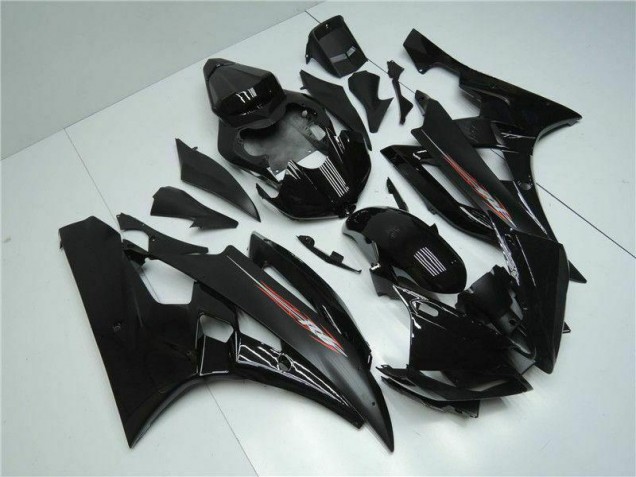 Aftermarket 2006-2007 Black Yamaha YZF R6 Motorbike Fairings