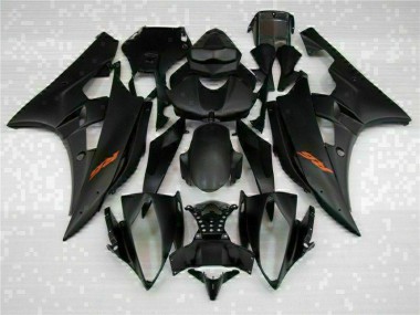 Custom 2006-2007 Black Yamaha YZF R6 Motorcycle Fairing