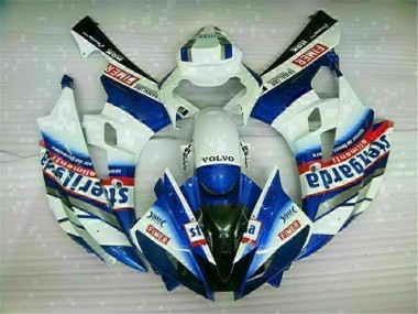 Custom 2006-2007 White Blue Yamaha YZF R6 Motorbike Fairing