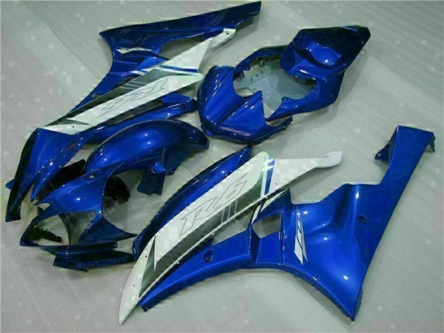 Custom 2006-2007 Blue White Yamaha YZF R6 Bike Fairings Custom 2006-2007 Blue White Yamaha YZF R6 Bike Fairings