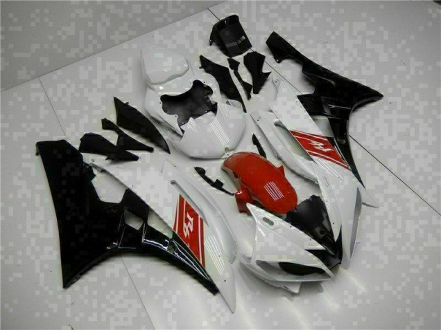 Custom 2006-2007 White Black Yamaha YZF R6 Motorbike Fairing Custom 2006-2007 White Black Yamaha YZF R6 Motorbike Fairing
