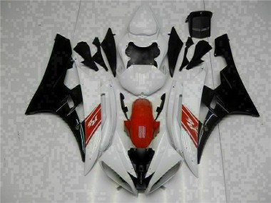 Custom 2006-2007 White Black Yamaha YZF R6 Motorbike Fairing