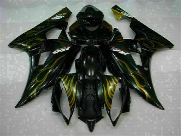 Custom 2006-2007 Black Yamaha YZF R6 Bike Fairing Kit Custom 2006-2007 Black Yamaha YZF R6 Bike Fairing Kit