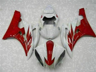 Custom 2006-2007 Red White Yamaha YZF R6 Motorcycle Bodywork