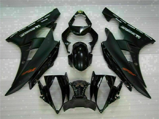 Custom 2006-2007 Black Yamaha YZF R6 Motorbike Fairing Kits Custom 2006-2007 Black Yamaha YZF R6 Motorbike Fairing Kits