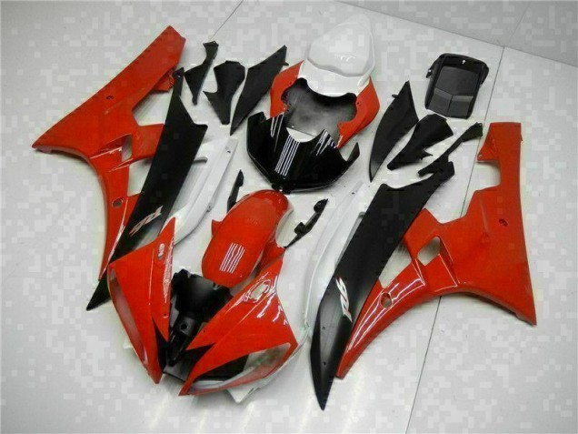 Custom 2006-2007 Red Black Yamaha YZF R6 Motorcycle Fairings Kits Custom 2006-2007 Red Black Yamaha YZF R6 Motorcycle Fairings Kits