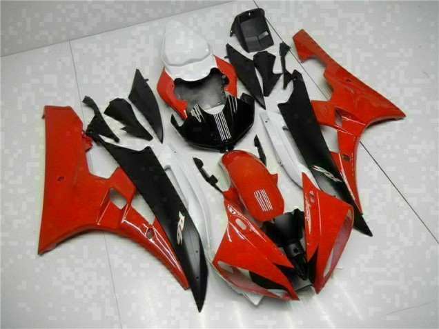 Custom 2006-2007 Red Black Yamaha YZF R6 Motorcycle Fairings Kits Custom 2006-2007 Red Black Yamaha YZF R6 Motorcycle Fairings Kits