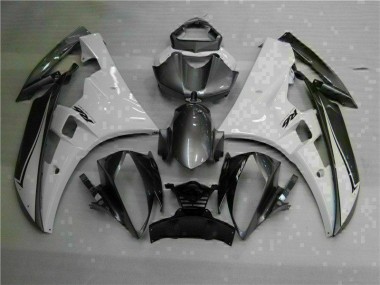 Custom 2006-2007 White Silver Yamaha YZF R6 Moto Fairings