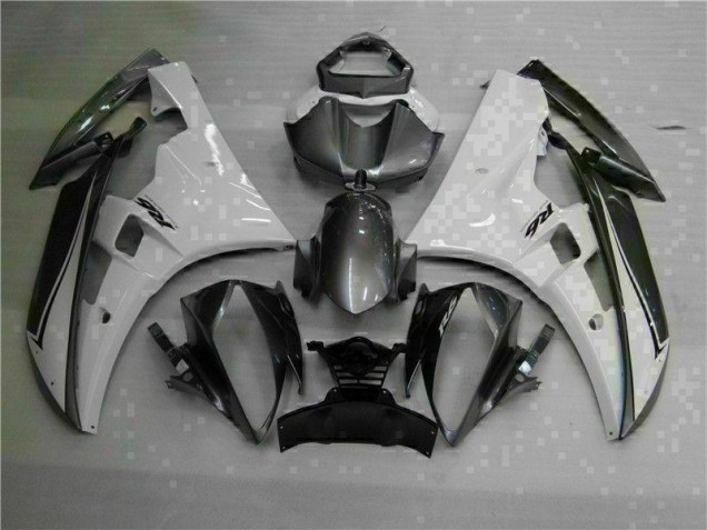 Custom 2006-2007 White Silver Yamaha YZF R6 Moto Fairings Custom 2006-2007 White Silver Yamaha YZF R6 Moto Fairings