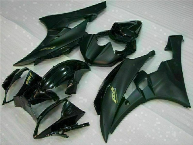 Custom 2006-2007 Matte Black Yamaha YZF R6 Motorcycle Fairing Kits