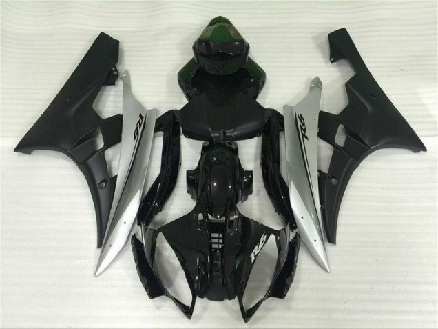 Custom 2006-2007 Silver Black Yamaha YZF R6 Motorbike Fairing Custom 2006-2007 Silver Black Yamaha YZF R6 Motorbike Fairing
