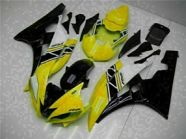 Custom 2006-2007 Yellow Black Yamaha YZF R6 Motorcycle Fairing Kit Custom 2006-2007 Yellow Black Yamaha YZF R6 Motorcycle Fairing Kit