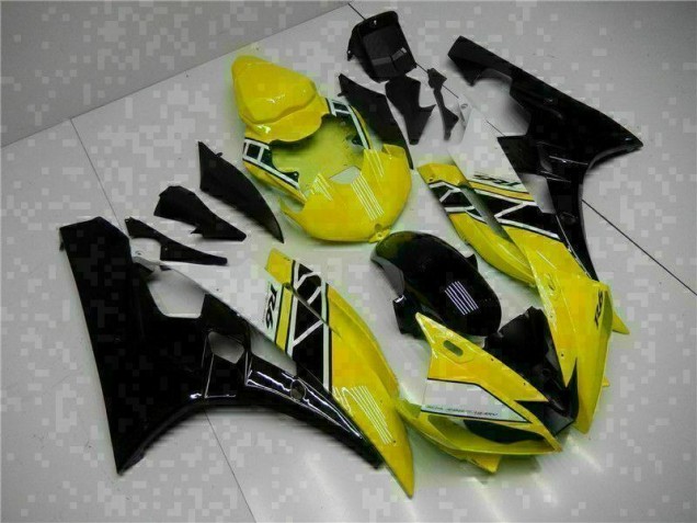 Custom 2006-2007 Yellow Black Yamaha YZF R6 Motorcycle Fairing Kit Custom 2006-2007 Yellow Black Yamaha YZF R6 Motorcycle Fairing Kit