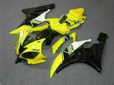 Custom 2006-2007 Yellow Yamaha YZF R6 Bike Fairing