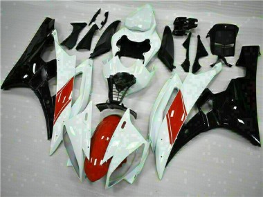 Custom 2006-2007 White Yamaha YZF R6 Replacement Motorcycle Fairings