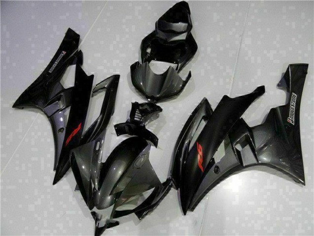 Custom 2006-2007 Grey Black Yamaha YZF R6 Motorcycle Bodywork Custom 2006-2007 Grey Black Yamaha YZF R6 Motorcycle Bodywork