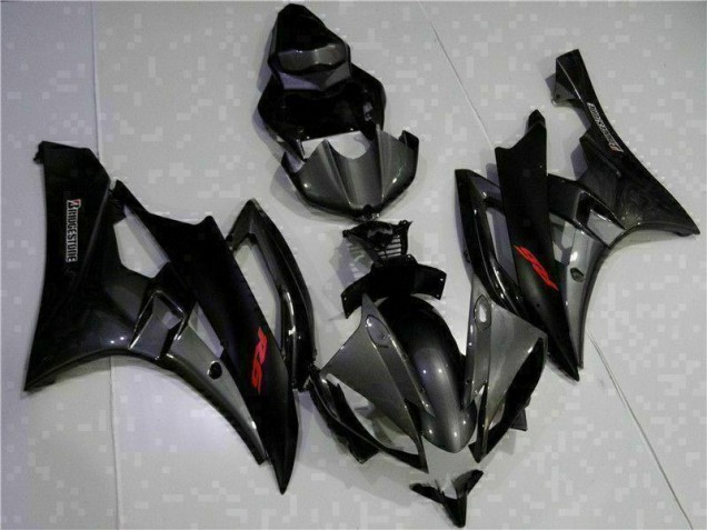Custom 2006-2007 Grey Black Yamaha YZF R6 Motorcycle Bodywork Custom 2006-2007 Grey Black Yamaha YZF R6 Motorcycle Bodywork