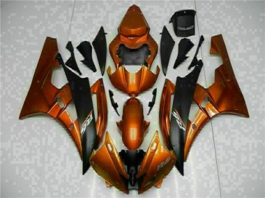Custom 2006-2007 Orange Yamaha YZF R6 Motorbike Fairing Kits
