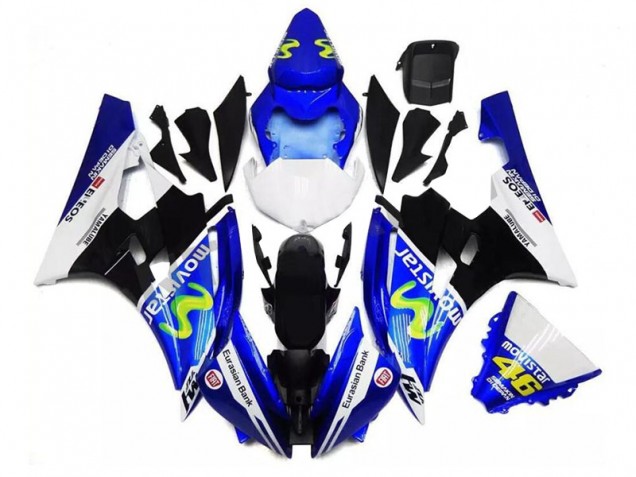 Custom 2006-2007 Blue Black White Yamaha YZF R6 Motor Fairings Custom 2006-2007 Blue Black White Yamaha YZF R6 Motor Fairings