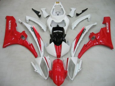 Custom 2006-2007 White Red Michelin Yamaha YZF R6 Motorcylce Fairings