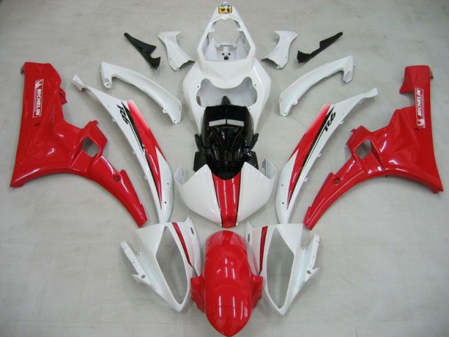 Custom 2006-2007 White Red Michelin Yamaha YZF R6 Motorcylce Fairings Custom 2006-2007 White Red Michelin Yamaha YZF R6 Motorcylce Fairings