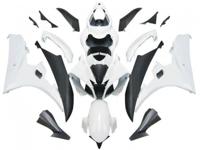 Custom 2006-2007 White Black Yamaha YZF R6 Motorcycle Fairings Custom 2006-2007 White Black Yamaha YZF R6 Motorcycle Fairings