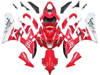 Aftermarket 2006-2007 Red White Star Fiat Yamaha YZF R6 Motorbike Fairings